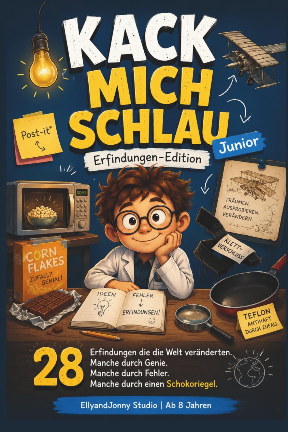 Kack mich schlau Junior – Erfindungen-Edition für Kinder ab 8 Jahren: 28 geniale Erfindungen einfach erklärt – Technik, Wissenschaft & spannende Fakten für neugierige Kinder