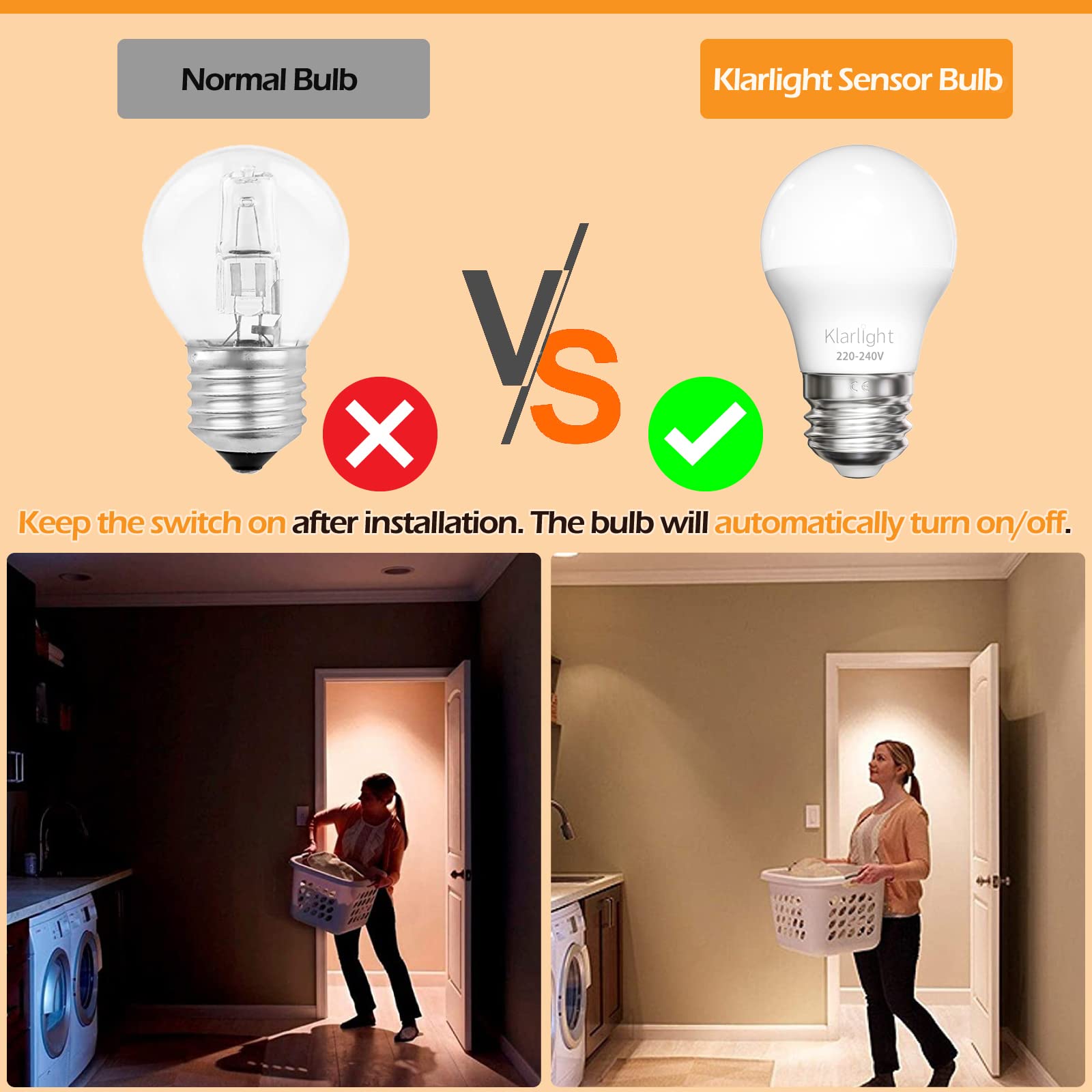 2 Lampadine LED Con Sensore Crepuscolare E27 - 8W, 730 Lumen, Bianco Freddo, Per Esterni - Foto 6