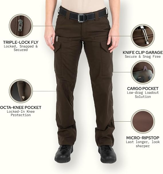 First Tactical V2 Womens Tactical Pant | Micro Ripstop Fabric with Teflon Shield Stain Repellent