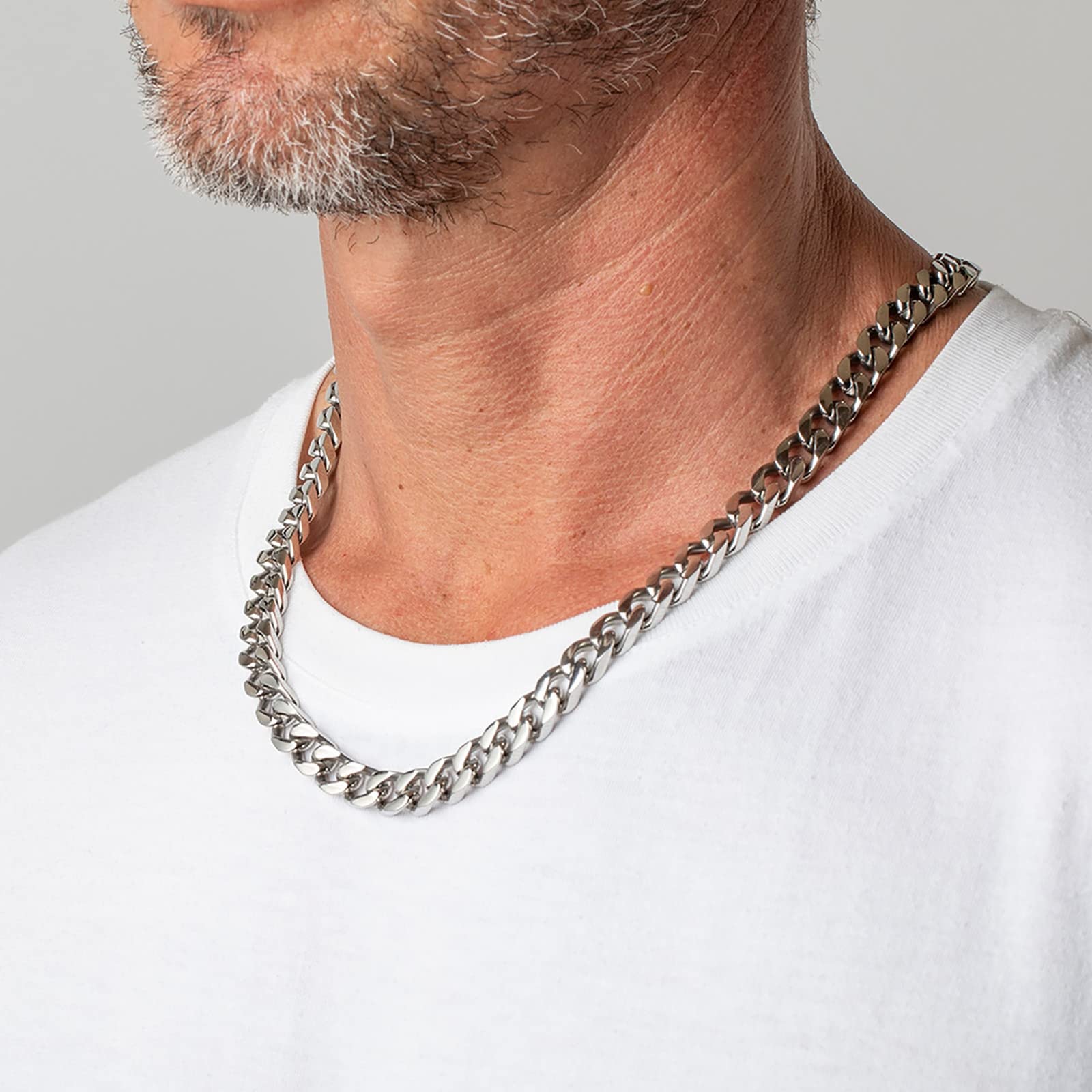 Collar LOTUS Style LS1933-1/1 de plata para hombres, en acero inoxidable, joyería JLS1933-1-1, una oferta de IMPPAC