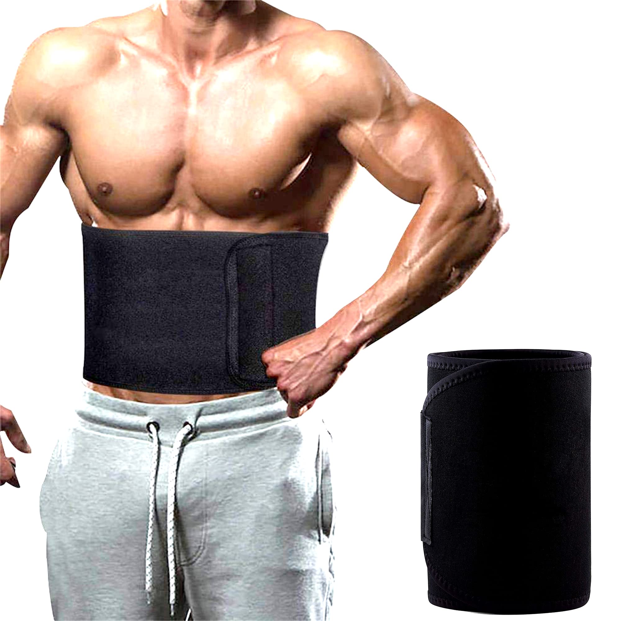 Tummy Trimmer Abs Workout Waist Trimming,Body Toner Slimming Belt for Weight Loss Back Support Waist Tummy Trimmer Abs Exercise Waist Trainer Free Size (B09V8592J6) Amazon Price History, Amazon Price Tracker
