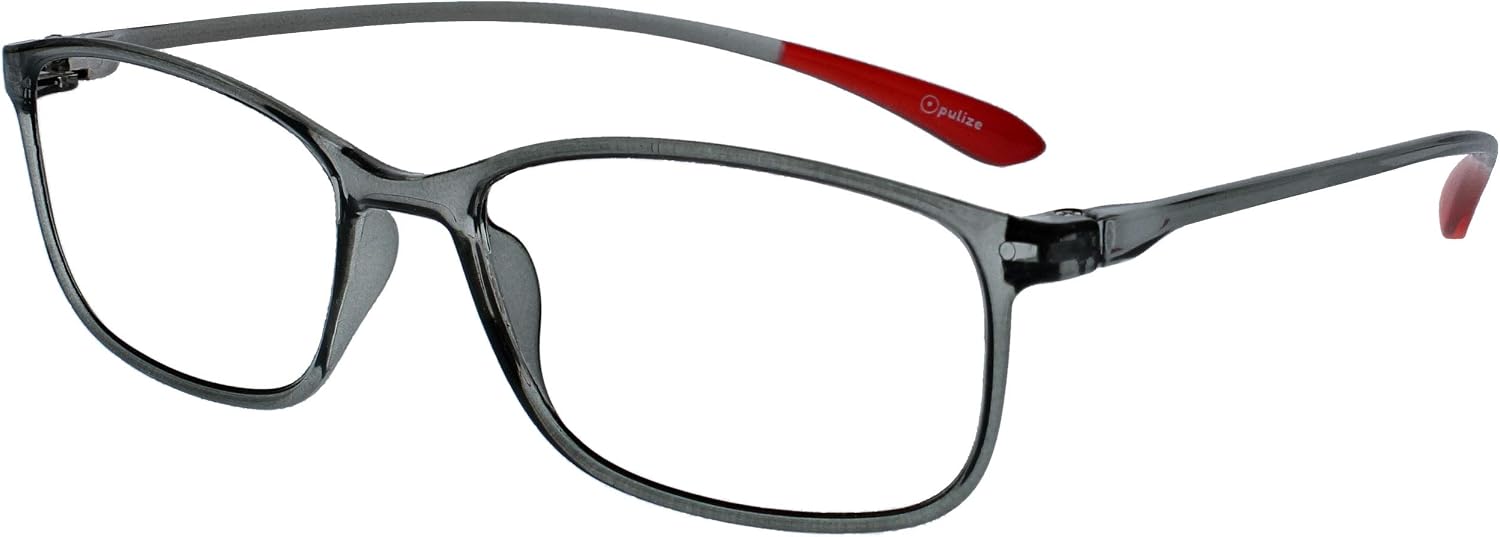 OPULIZE Ice Reading Glasses Ultra Lightweight Scratch Resistant Black Grey Frame Mens Womens RR61-17 +2.50 - Image 5