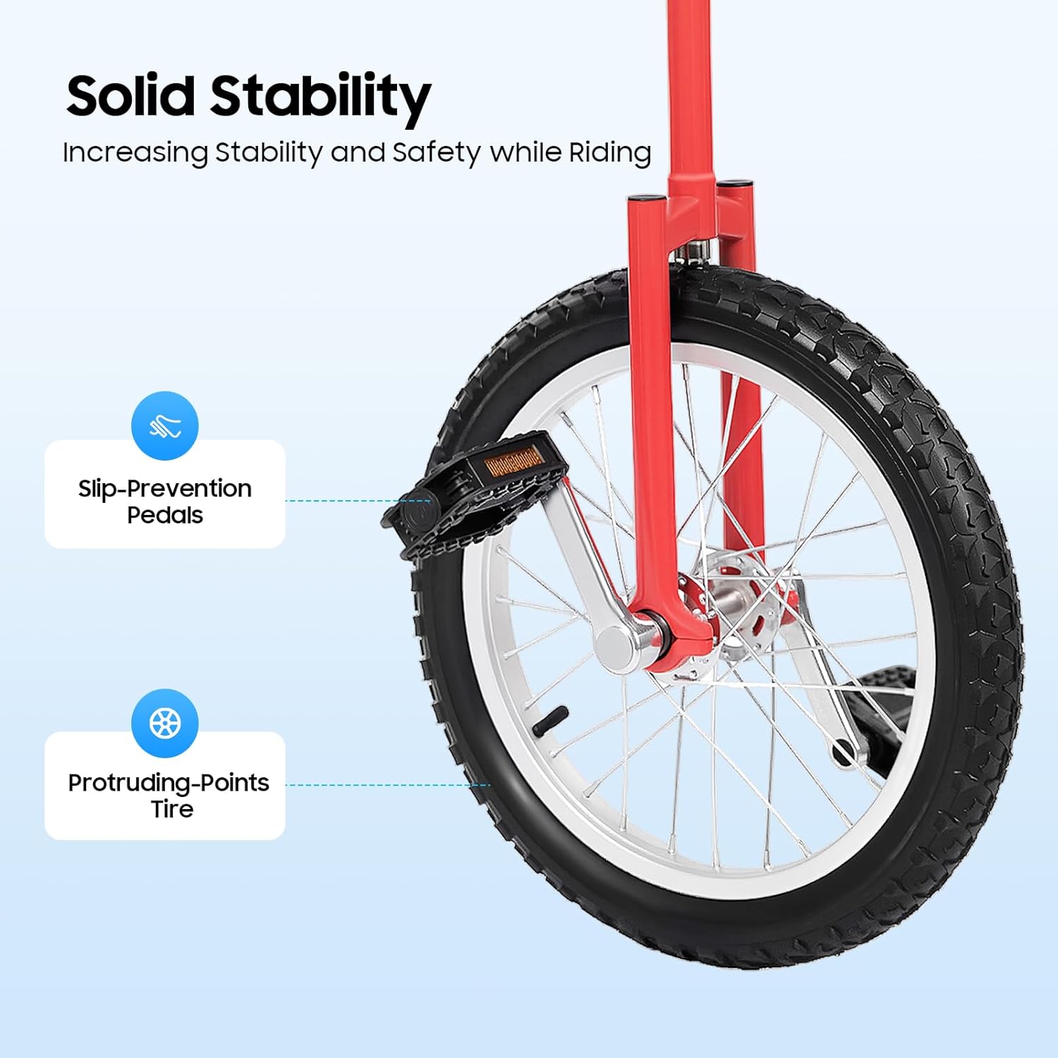 16 Inch Wheel Unicycle, Unicycle Bike, Unicycles with Steel Rim, Leakproof Tire Wheel Cycling for Adults, Daily Fitness Exercises/Cycling Exercises/Balance Training/Talent Shows