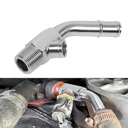 El tubo del conector del codo del sensor de temperatura del refrigerante del radiador de agua caliente reemplaza E5TZ-18599-C compatible con Ford