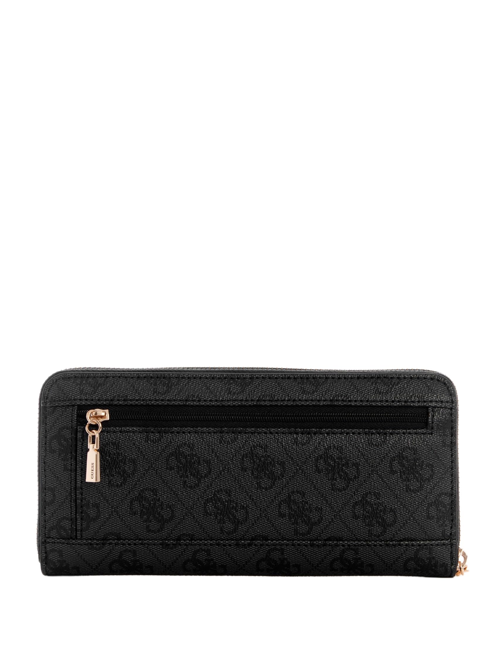 Guess Damen Laurel Large Around Zip Wallet Wristlet Clutch, White Multi, One Size