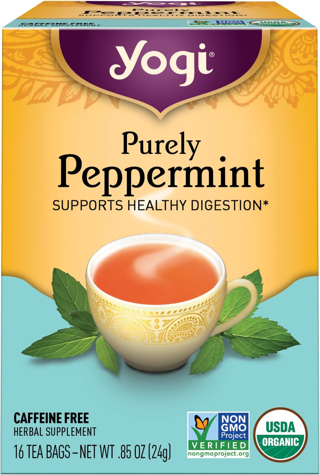 Yogi Tea, Purely Peppermint, 16 Count