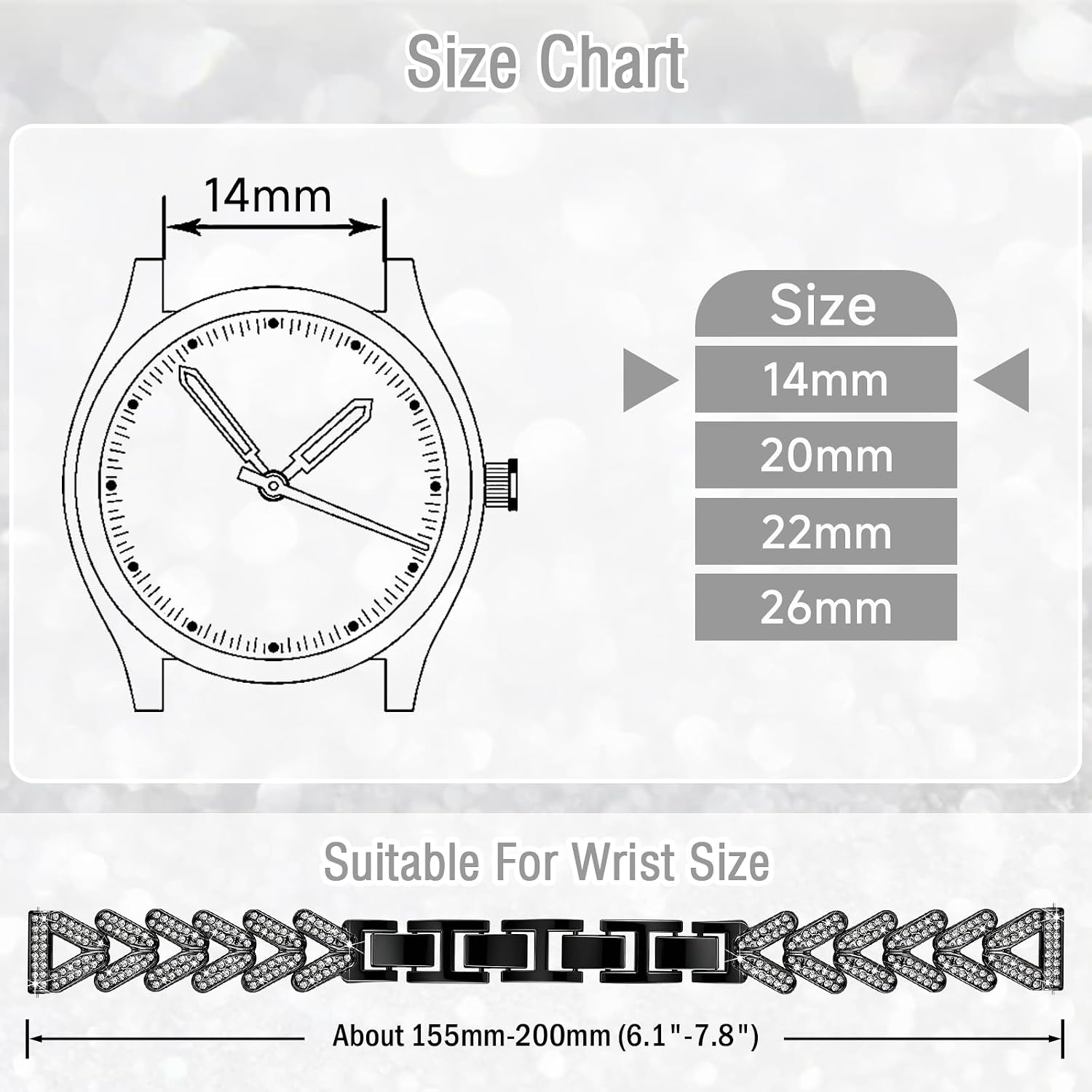 14mm Metal Watch Bands for Garmin Lily 2 Active/Lily 2/2 Sport image 4