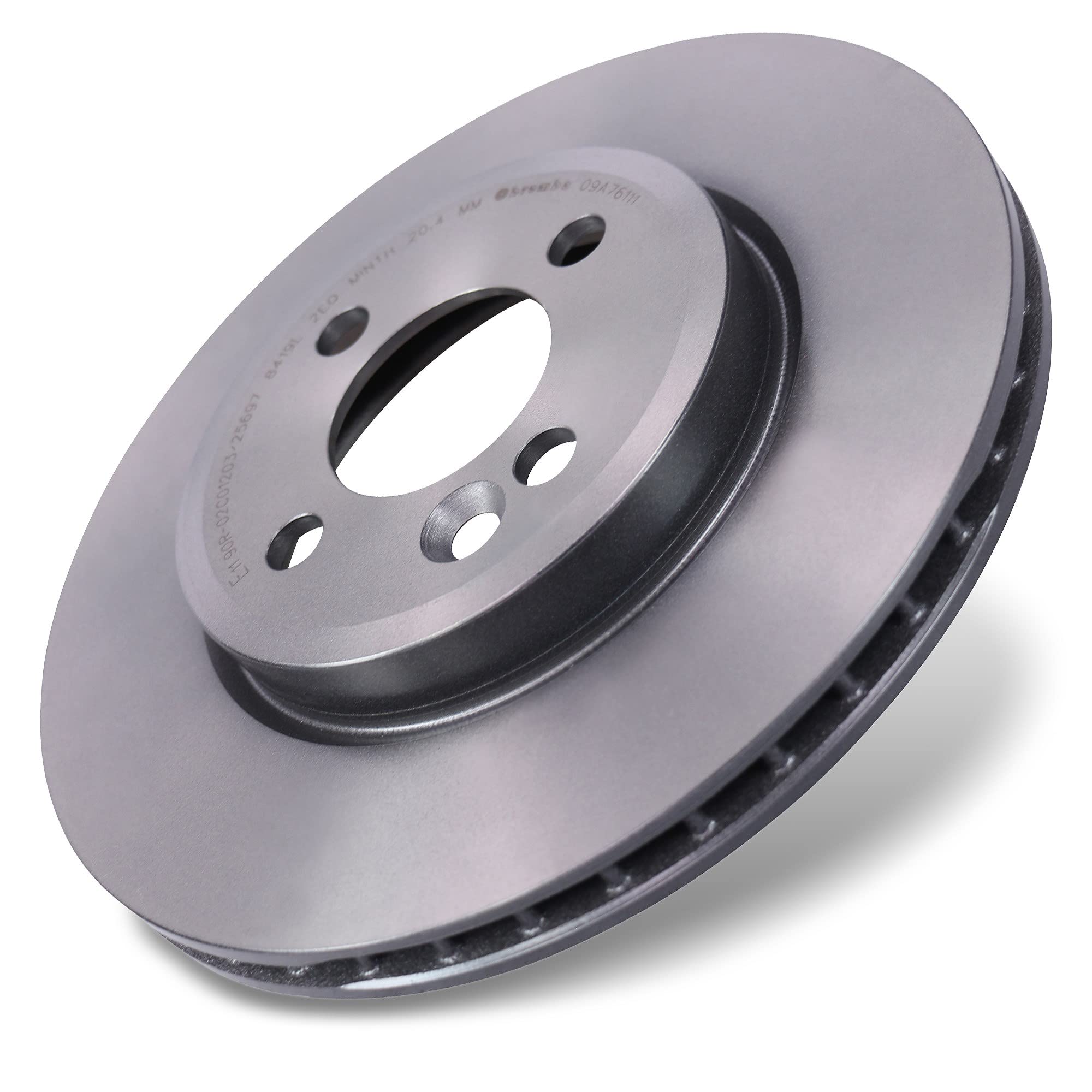 BREMBO Coated Disc Line Bremsenset Vorderachse inkl. Bremsscheiben Vorne Ø 280 mm Belüftet und Bremsbeläge Vorne + Verschleißkontakt Kompatibel mit MINI (R56) (R57) (R55) (R55) (R58) (R59)