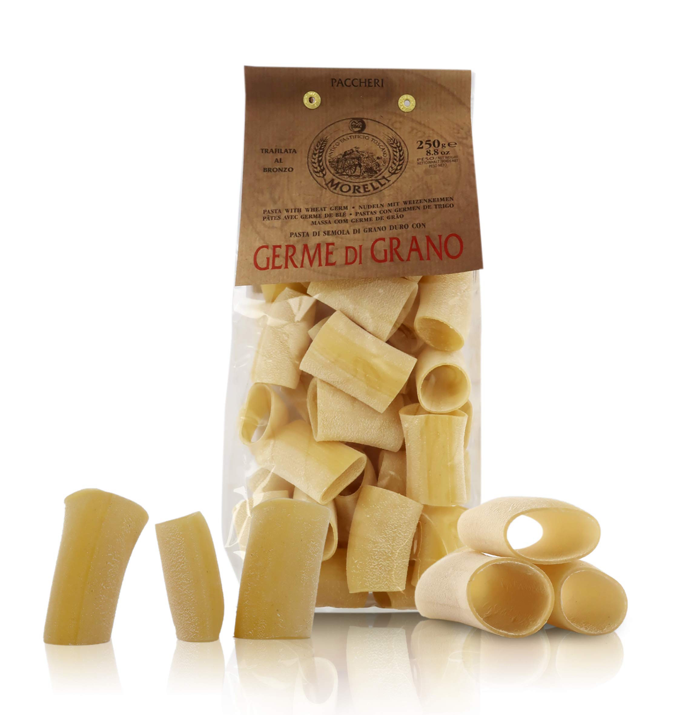 Paccheri, Pasta Italiana De Germen De Trigo - Lote de 6 x 250g