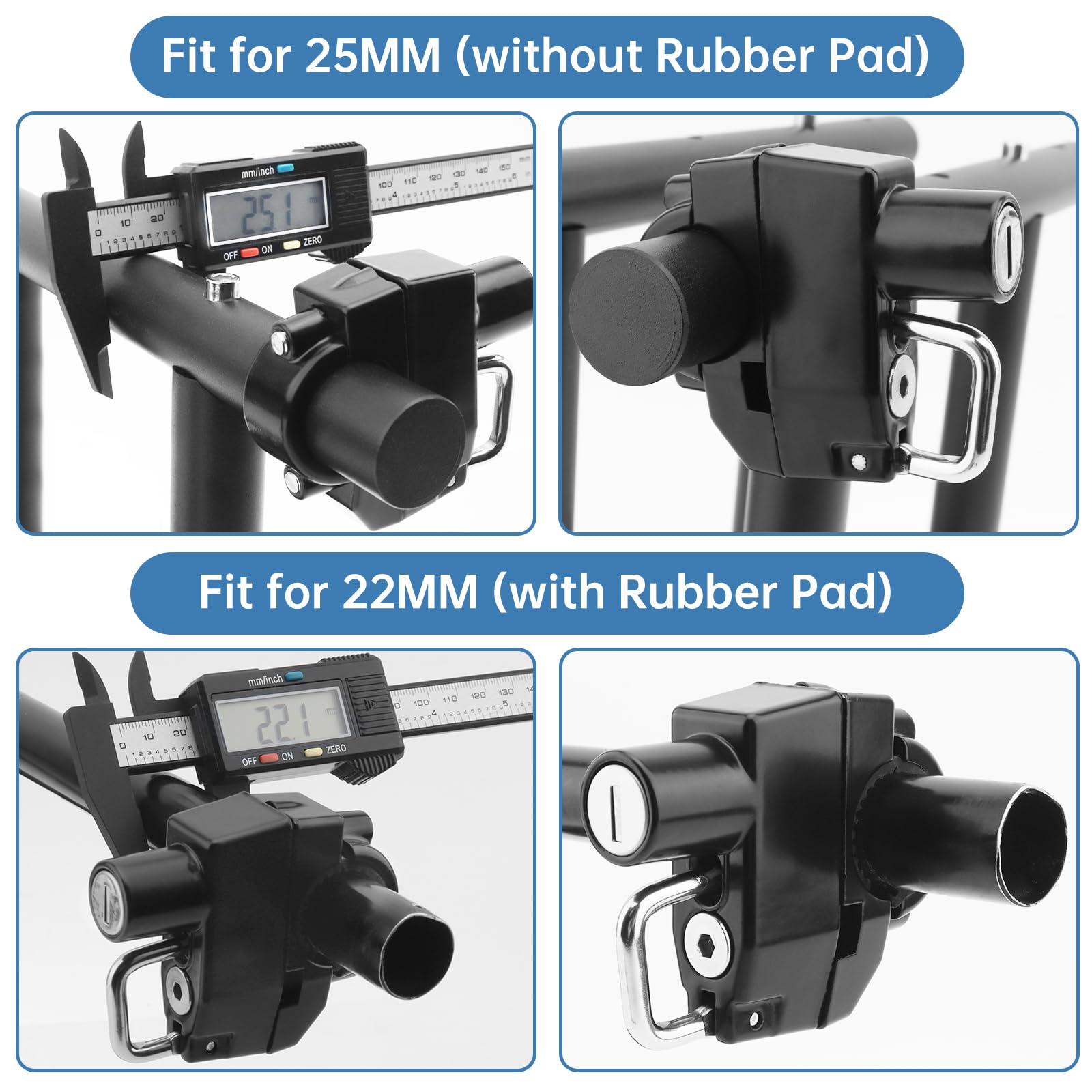 Confezione Da 2 Lucchetti Per Casco Da Moto, Gancio Da 22 Mm Per Montaggio Su Manubrio Lucchetto Di Sicurezza Per Telai Di Moto Biciclette E Portapacchi Chiavi Diverse 88771769