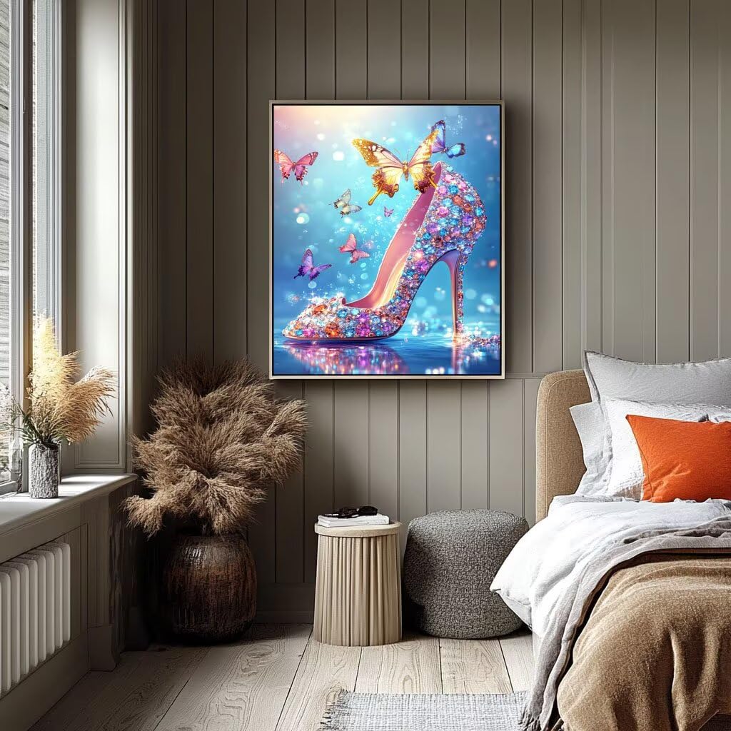 Malowanie po numerach dla dorosłych, obraz na wysokim obcasie po numerach, płótno dla dzieci, artykuły plastyczne na ścianę, 137 x 100 cm, kolorowy motyl obraz na płótnie dla dorosłych, rękodzieło do