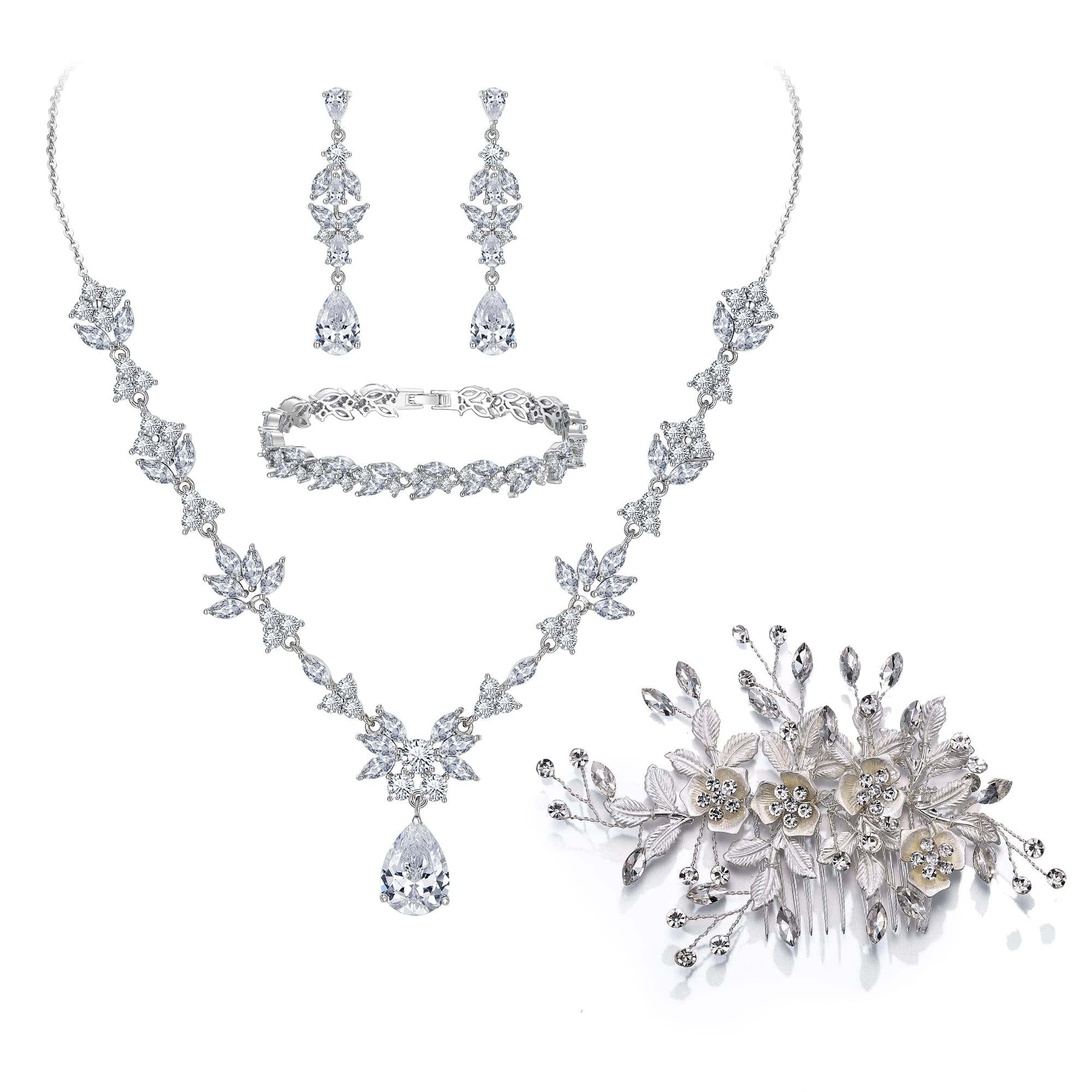 BriLove Wedding Jewelry Set
