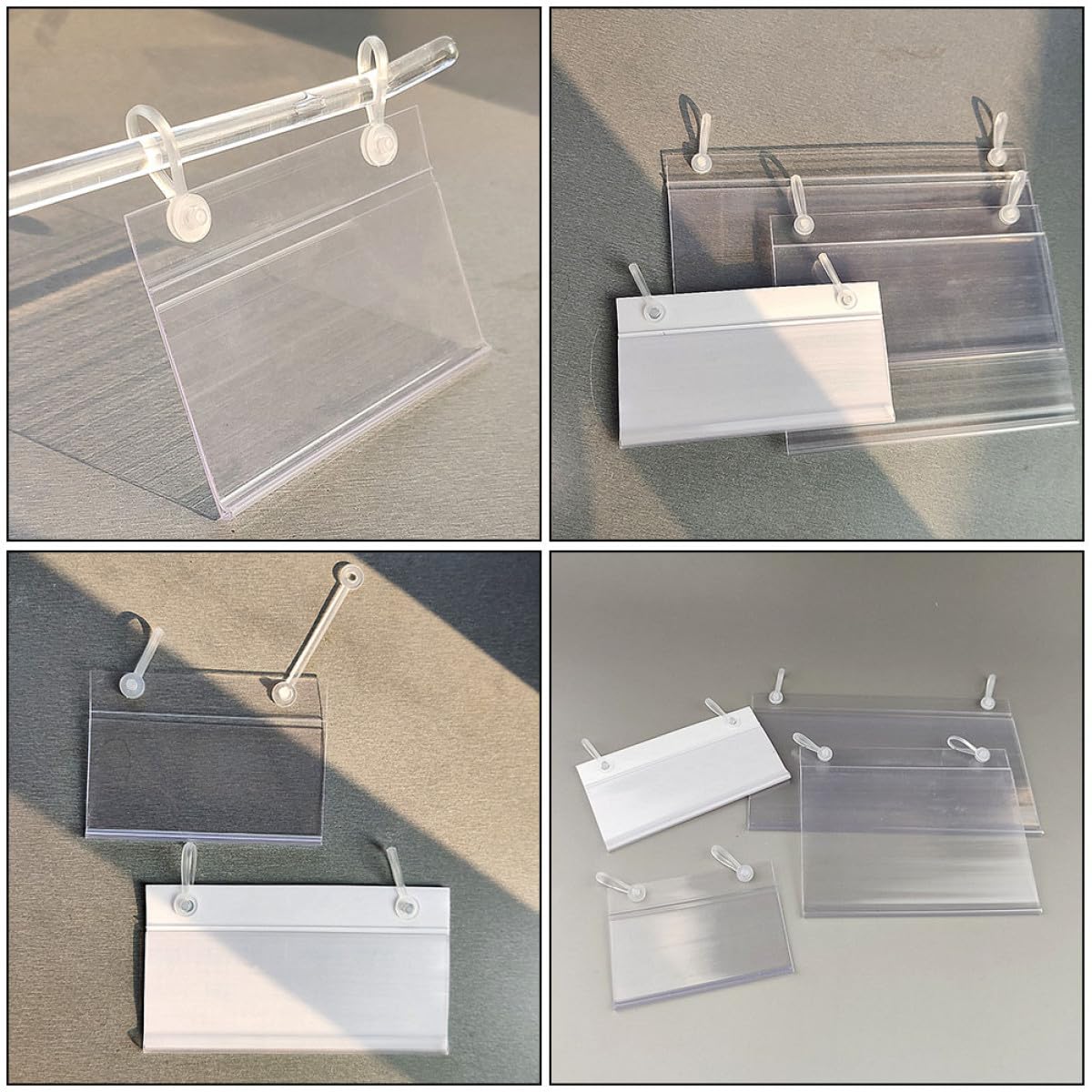 40 Pezzi Portatessere in Pvc per Etichetta Espositiva del Prezzo Design Semplice e Chiaro, Facile da Installare per Esposizione Prezzi in Supermercato