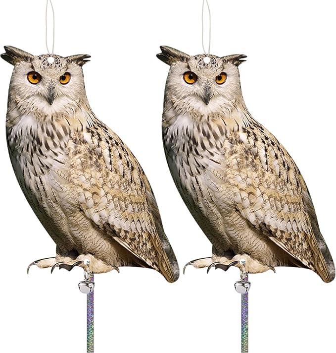 kungfu Mall Fake Owls to Keep Birds Away, Bird Scare