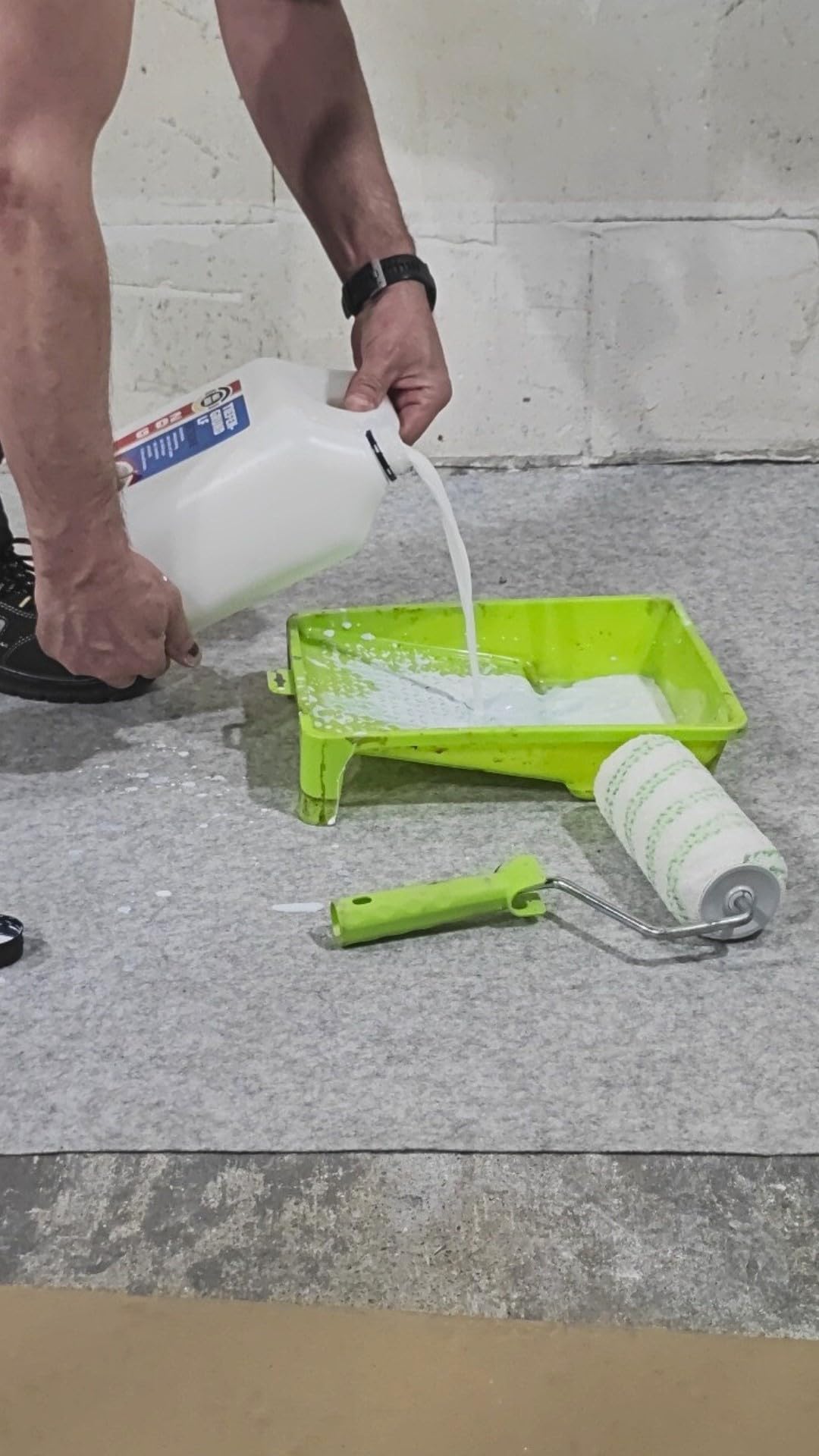 Tiefengrund 20 L mit Kaliwasserglas, Silikatgrundierung für Innen, Aussen, Beton, Farben, Tapeten + Farbroller 25cm mit Bügel, Set G02