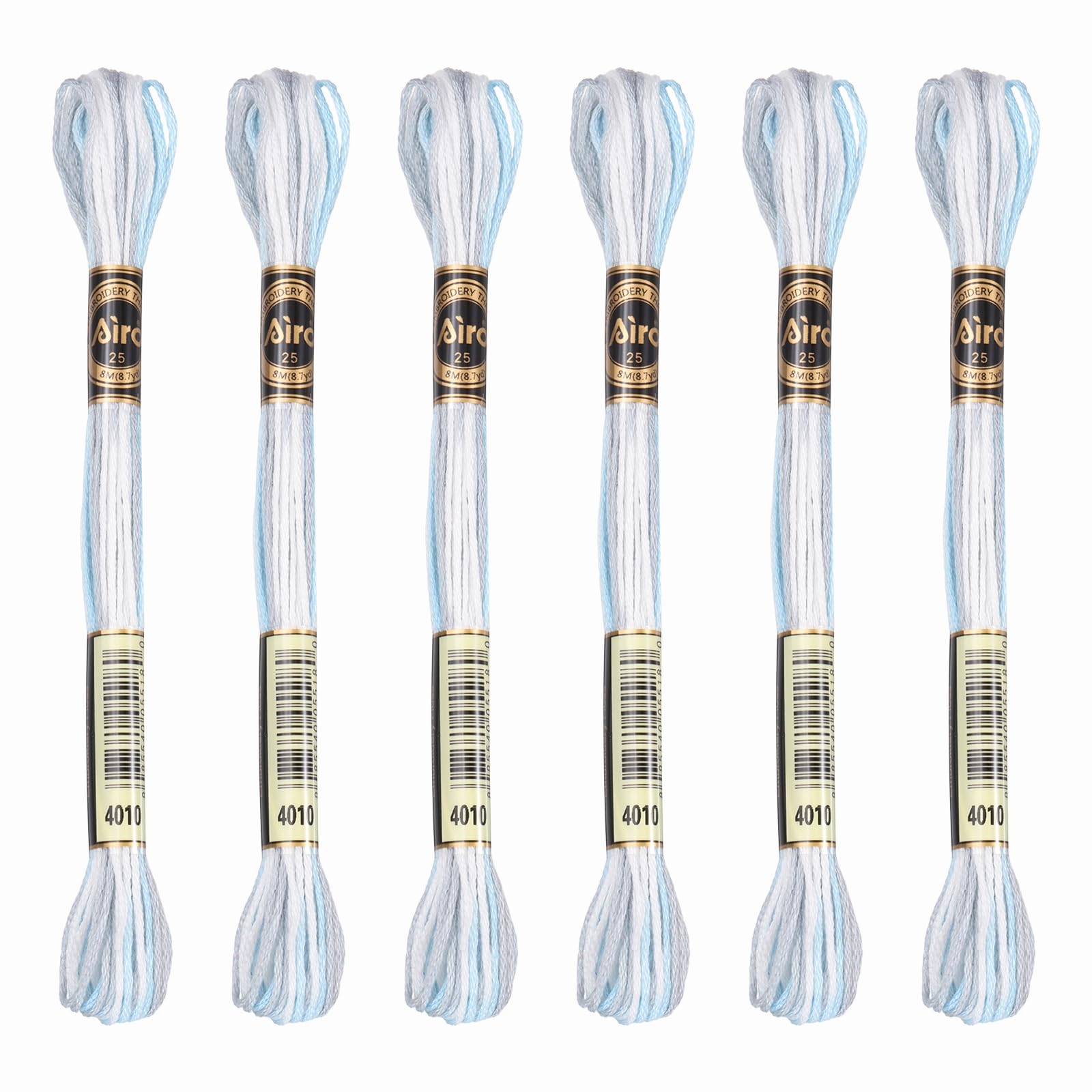 PATIKIL 6 Skeins Embroidery Floss, Polyester Embroidery Threads Bracelets String for Cross-Stitch Hand Embroidery, Gray Blue
