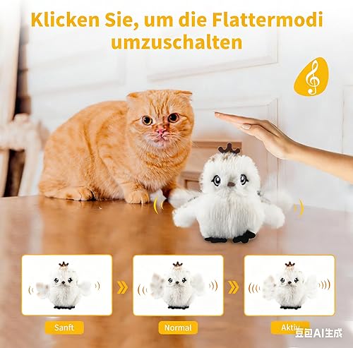 Miniatura 3 de Gigwi Juguetes interactivos para gatos de interior, juguetes de hierba gatera que baten y gorjean para el ejercicio de gatos, juguete automático