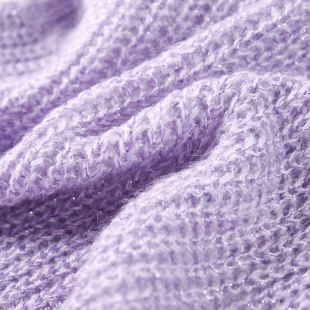 Chaleco de punto para niños de color lila claro 92, material de viscosa acrílico suave, cuello redondo, lavable a máquina, cálido y cómodo para niñas y niños, uso diario