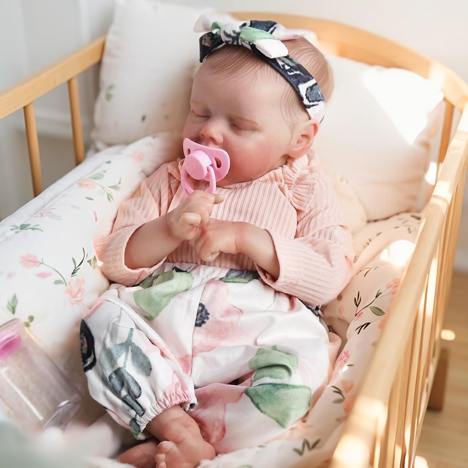 Reborn Baby Dolls,18 Inch Lifelike Realistic Newborn Doll with Soft Vinyl Body That Look Real,Christmas/Birthday Baby Doll Gift for Kids Age 3 + (Twin Cloth Body)