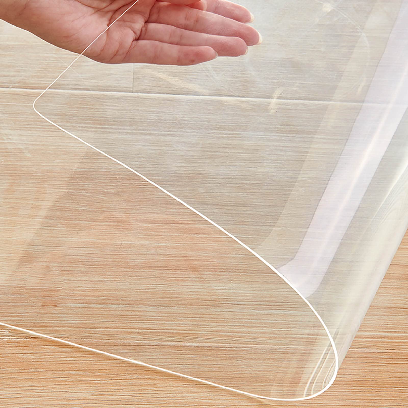 Bürostuhlmatte für Hartholzböden, kratzfester PVC-Schutz, leicht zu reinigen, Schreibtischunterlage, Mehrzweck-Rollstuhl-Bodenabdeckung, 80 x 90 cm