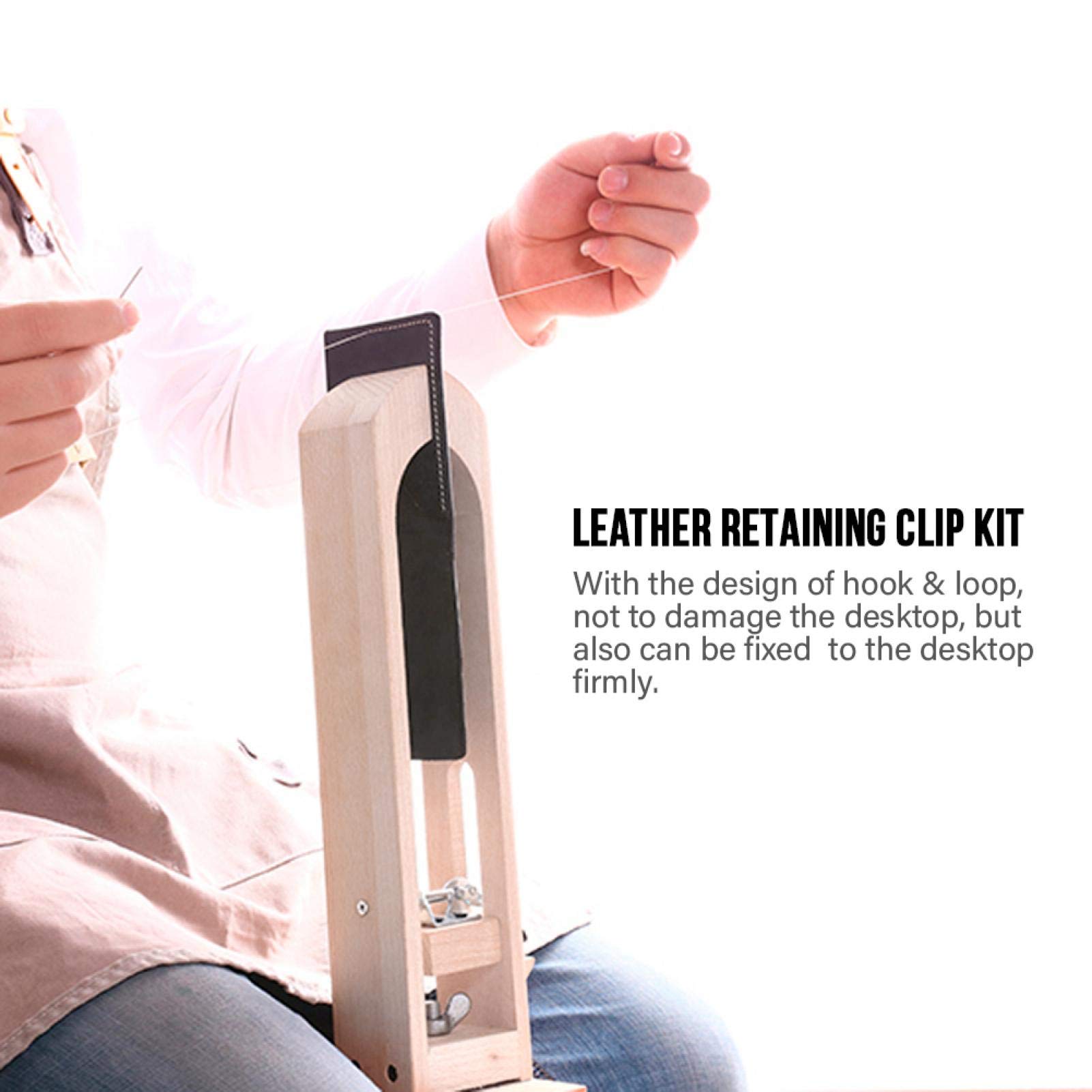 Oumefar Rzemiosło Koń Szczypce mocujące Zestaw Szczypce mocujące Skórzana Praca Rzemiosło Klips do szycia DIY Stół