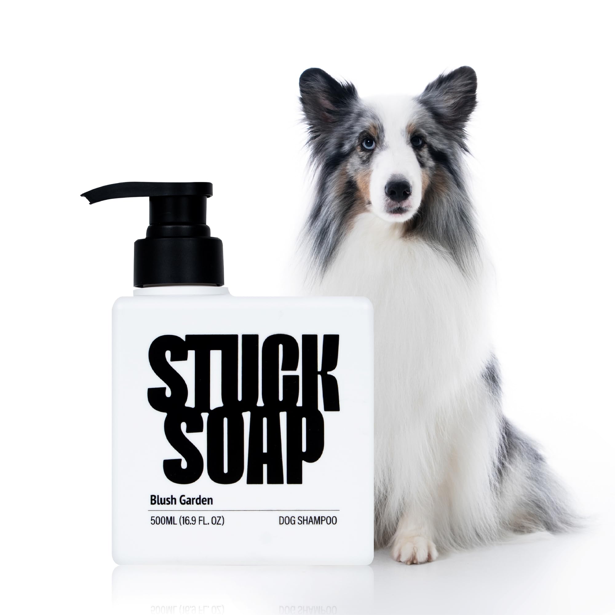 STUCK SOAP Vegan Dog Shampoo - Inspired by K-Beauty Luxury Spa Care, Long-Lasting Scent, High-Concentrate Rich Lather, Deep Cleaning & Odor Control, 500ml (Blush Garden)