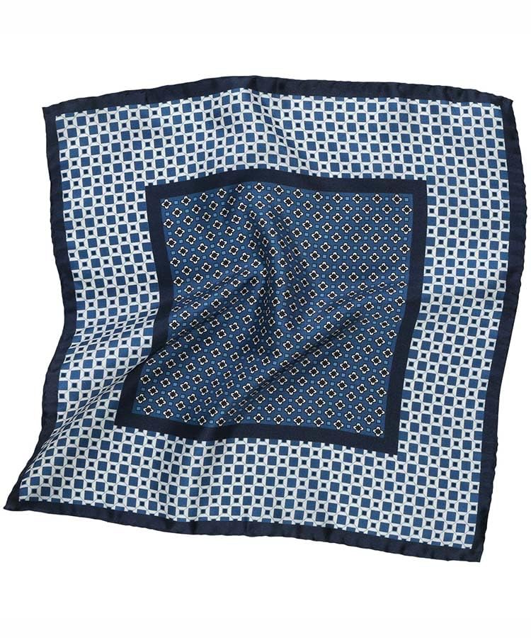 Image of Italian 100% Silk Pocket Square, Premium Small Batch Accessory for Men, 32x32 cm (12.5''x12.5''), One Side Print