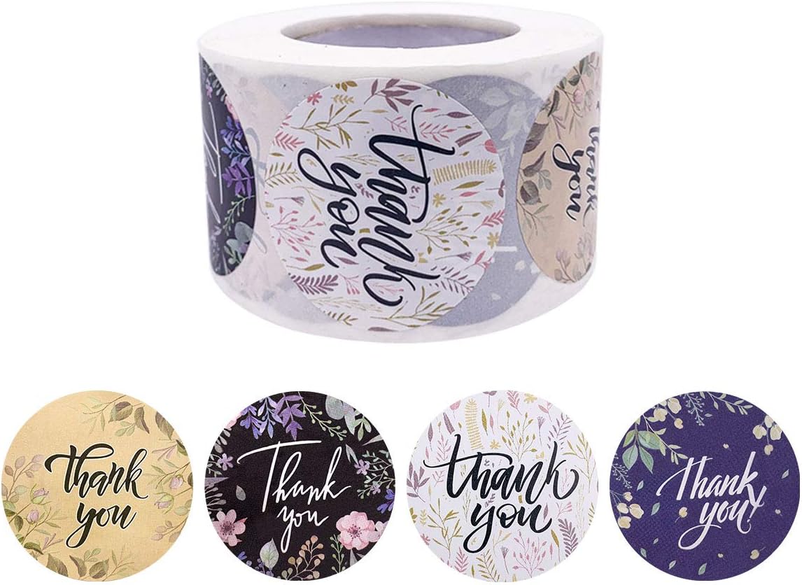 Stickers Roll (4 Color Thank You Stickers Roll)