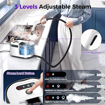 Steam Cleaner for Home, Deep Cleaning Handheld Steam Cleaner