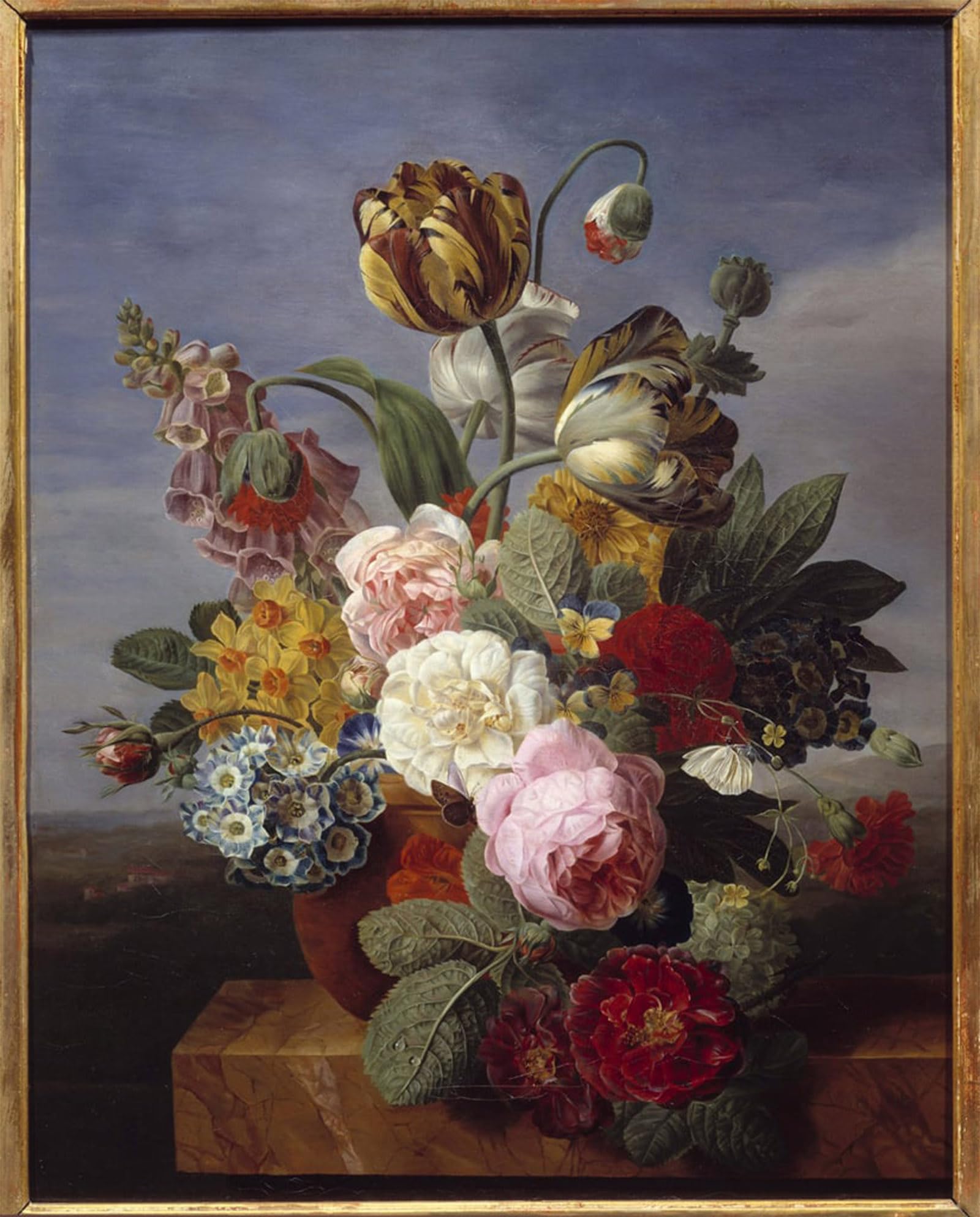 ARTXLXXBN Famous Prints Artwork Pictures Poster Painting Art Flowers in a Vase Painting by Jan Frans Van Dael Artwork Landscape Pictures for Home Decor 60x90cm