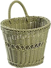 Fenteer Woven Hanging Basket for Wall Storage, Decorative Fruit and Vegetable Storage Basket, Suitable for Office, Door, Home and Country Style, Green