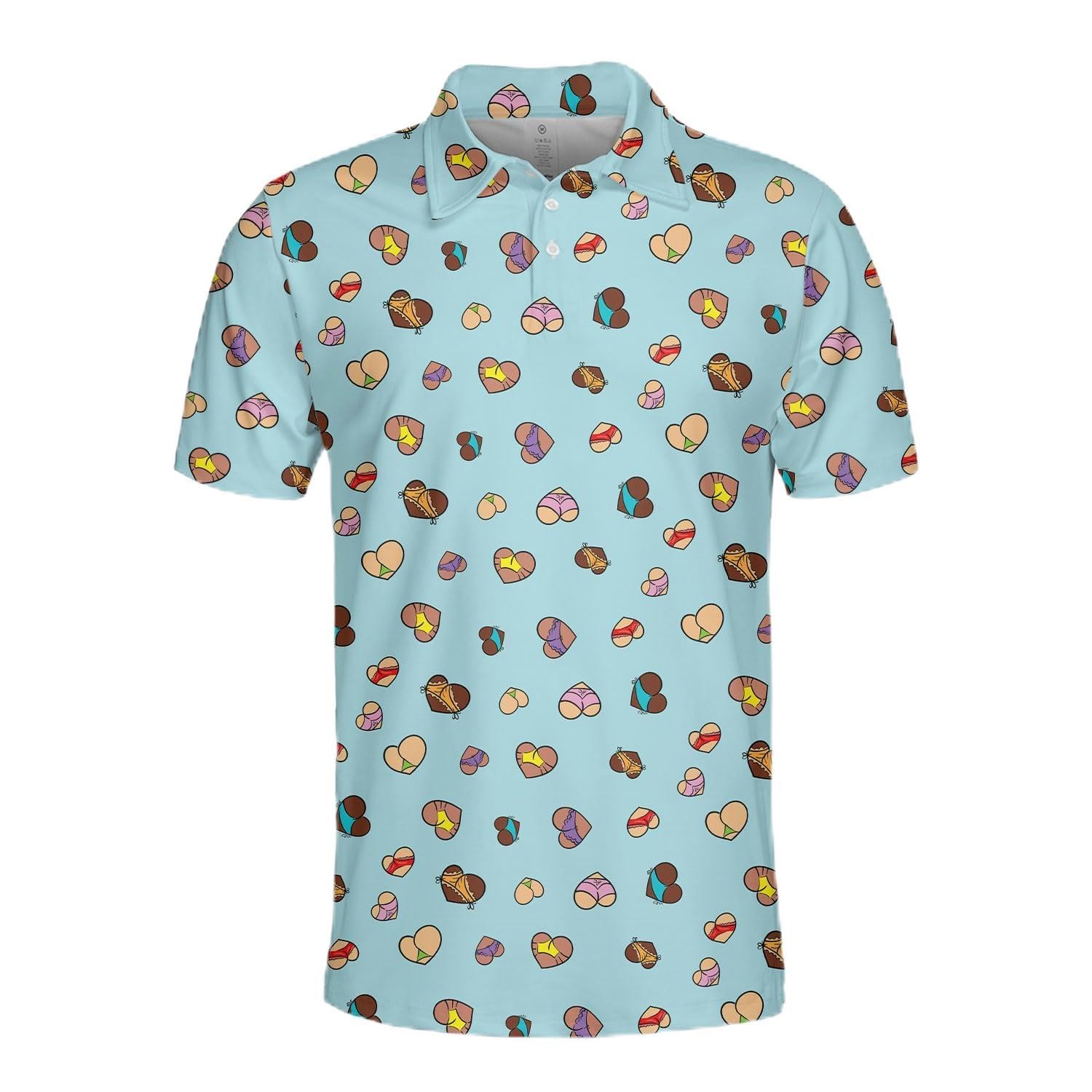 Funny Golf Shirts Skull Hawaiian Polo Shirts for Men, Crazy Golf Shirts for Men Golf Gifts Hawaiian Skull Golf Shirts