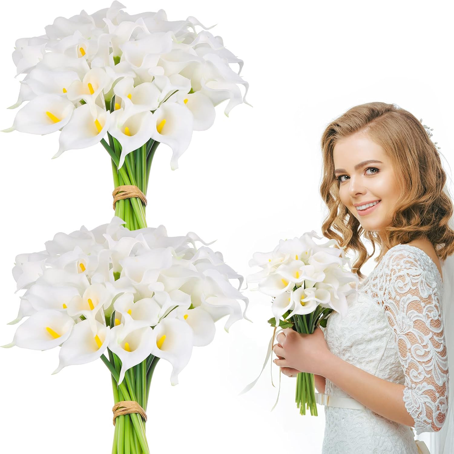 40 Pcs 13 Inch Calla Lily Artificial Flowers Wedding