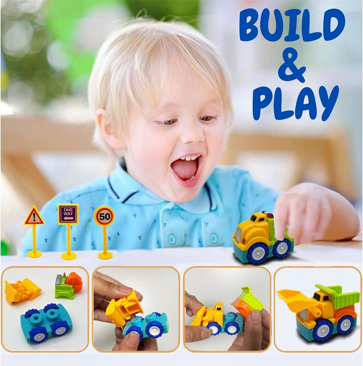 Lukat Construction Trucks Play Mat Set view 3