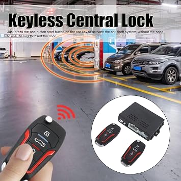 Keyless Entry Car Alarm System Push Start Button Remote Start Starter DC12V Car Keyless Entry Security Alarm System Remote Engine Starter Push to Start Stop Iginition Kit Button