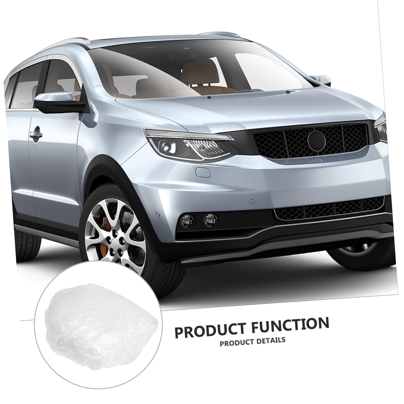 Mobestech Transparent Disposable Car Cover Durable Pe Protective Automobile Cover for Dust and Rain Fit for All Vehicles — view 3