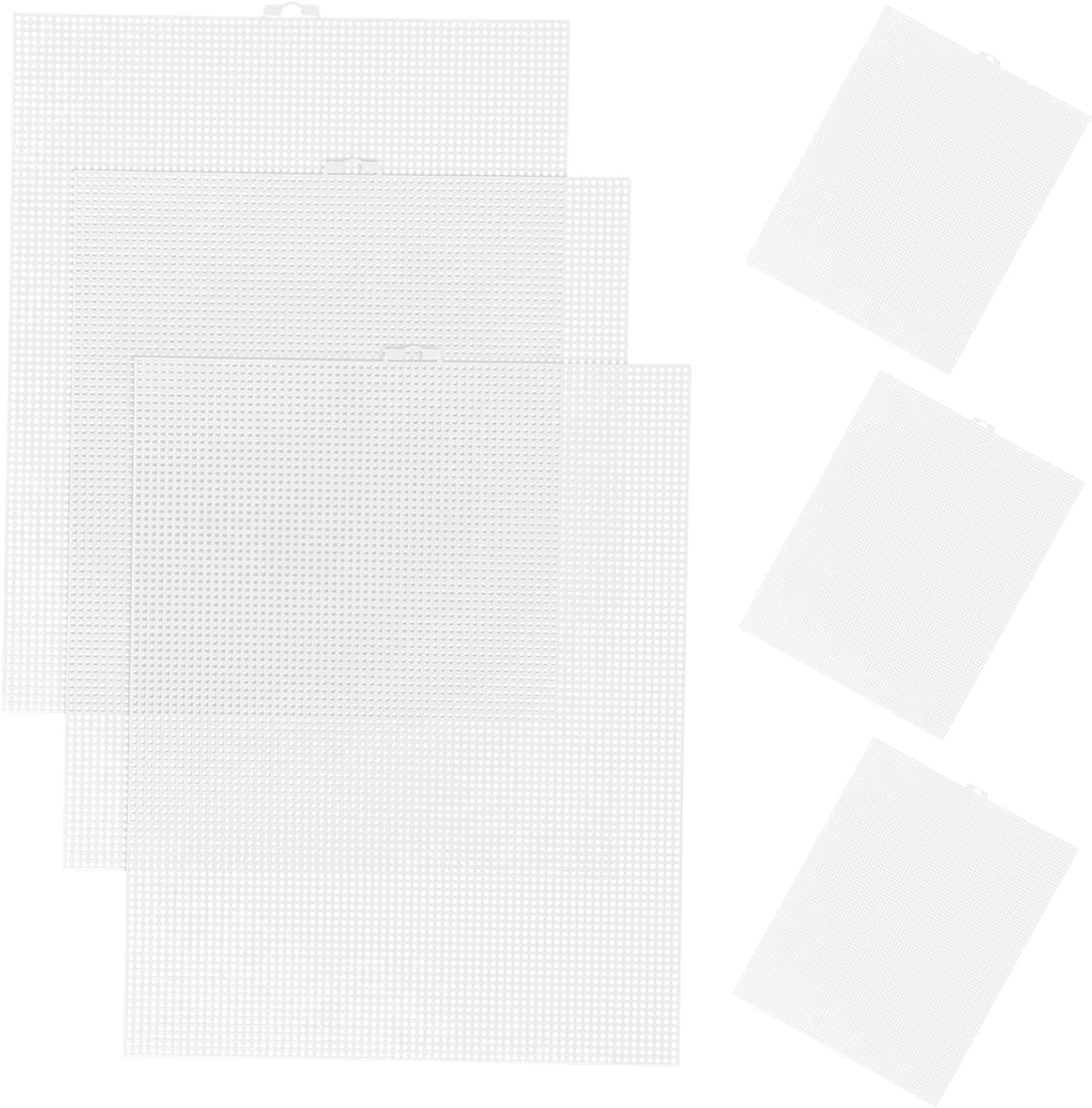 BATHVEVE 6pcs Plastic Mesh Canvas Sheets for DIY Crochet Knitting and Embroidery Projects Durable Easy to Use Transparent Crafting Sheets