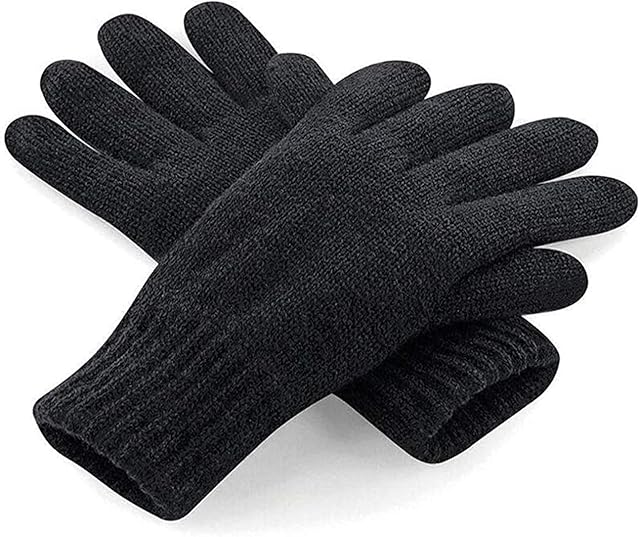 Womens Gloves Winter Thermal Thinsulate Lined Full Finger Wooly Work Women Knitted Gloves, Ladies Gloves Girls Gloves