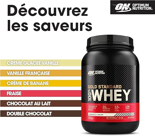 Miniatura 5 de Optimum Nutrition (ON) Gold Standard 100% proteína de suero en polvo aislado de fuente primaria, 0.91 onzas de proteína para apoyo muscular y