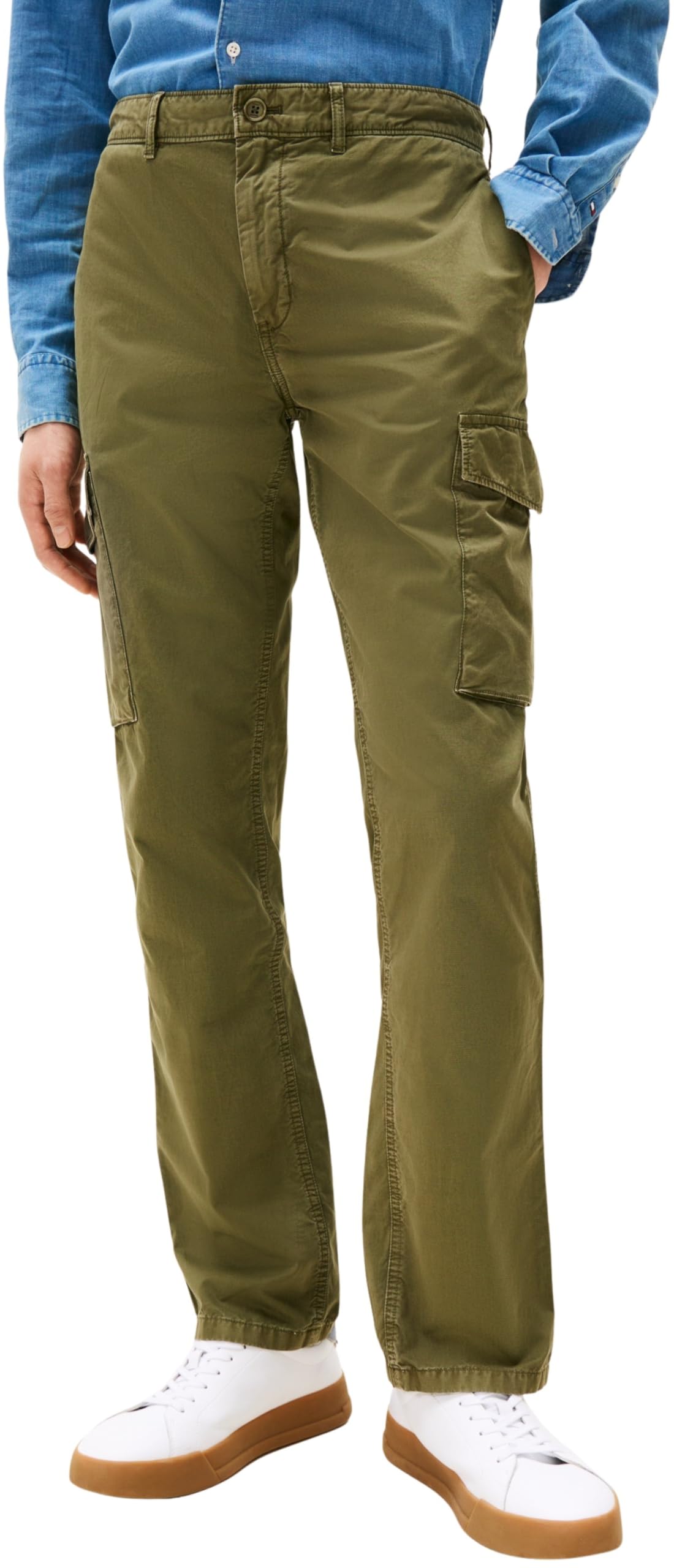 Tommy Hilfiger Herren Cargo Hose Denton Twill mit Taschen