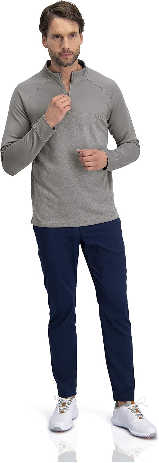Three Sixty Six Golf Half Zip Pullover Men - Fleece Sweater Jacket - Mens Dry Fit Golf Shirts