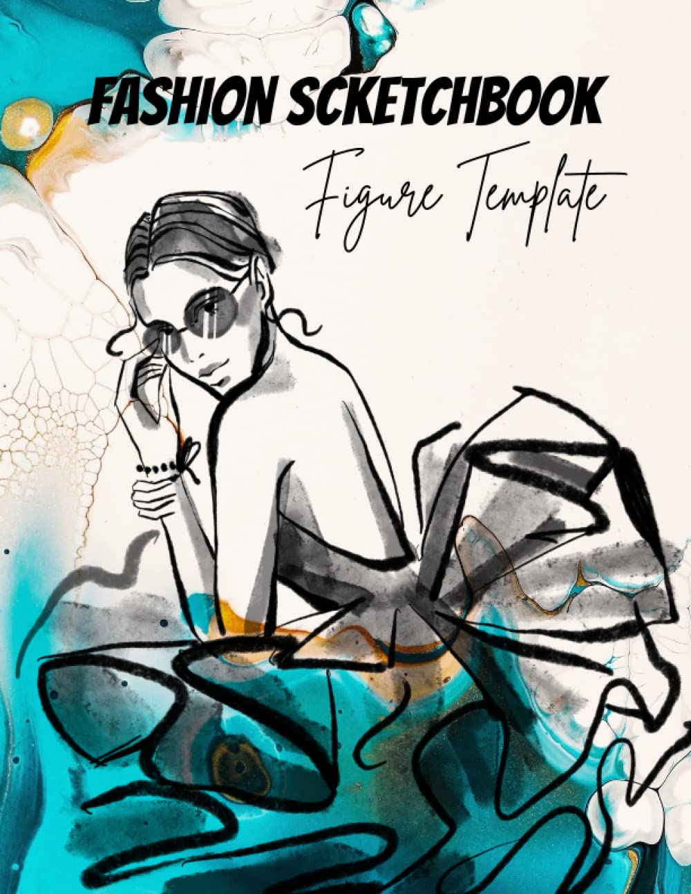 Fashion Sketchbook Figure Template: Ideal for Fashion Design Lovers, White