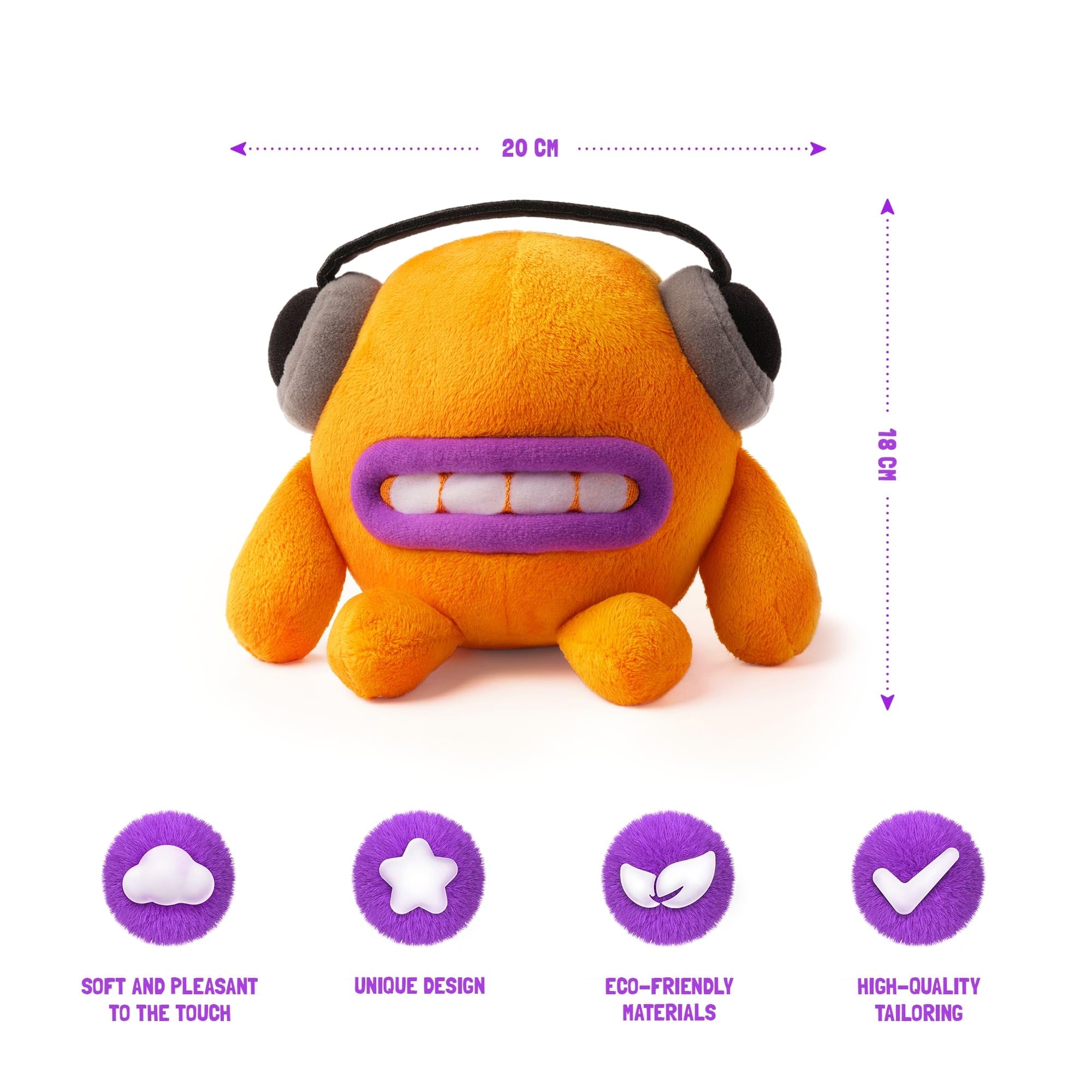 HEY CLAY PLUSH - Schattig knuffeldier voor kinderen, zacht pluche cadeau voor meisjes en jongens, kleurrijke knuffels (Muzon HEY CLAY PLUSH - Schattig knuffeldier voor kinderen, zacht pluche cadeau voor meisjes en jongens, kleurrijke knuffels (Muzon
