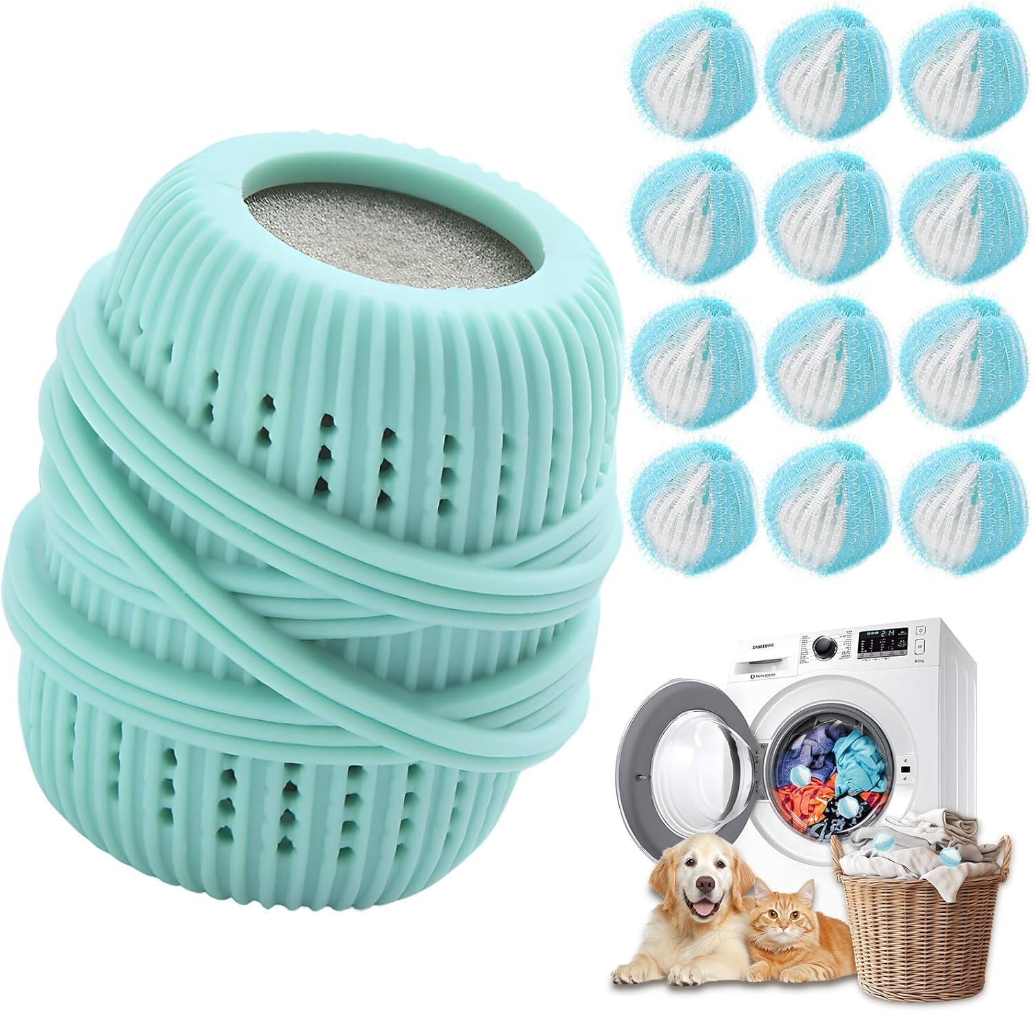 JUANWAN Pet Hair Remover Azure