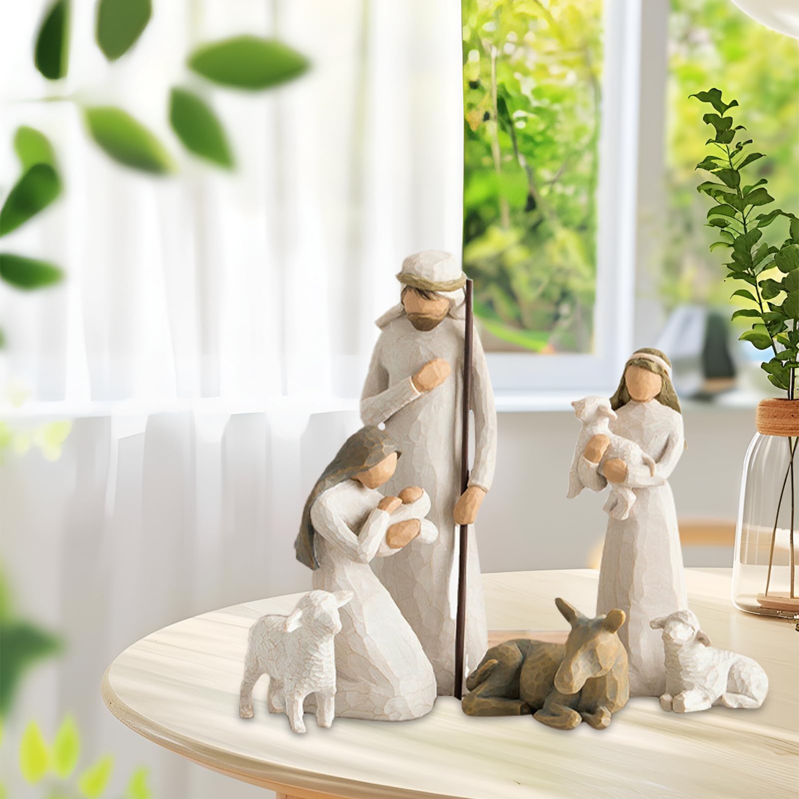 Rios Para Belenes Glitzhome Juego De 12 Figuras De Belén De Resina Azul De  Lujo, Adornos De Navidad, Escenas De Mesa, Juego De Figuras Coleccionables,  Estatua De Encimera, Miniaturas, Accesorios De Manualidades, image size:1600x1600