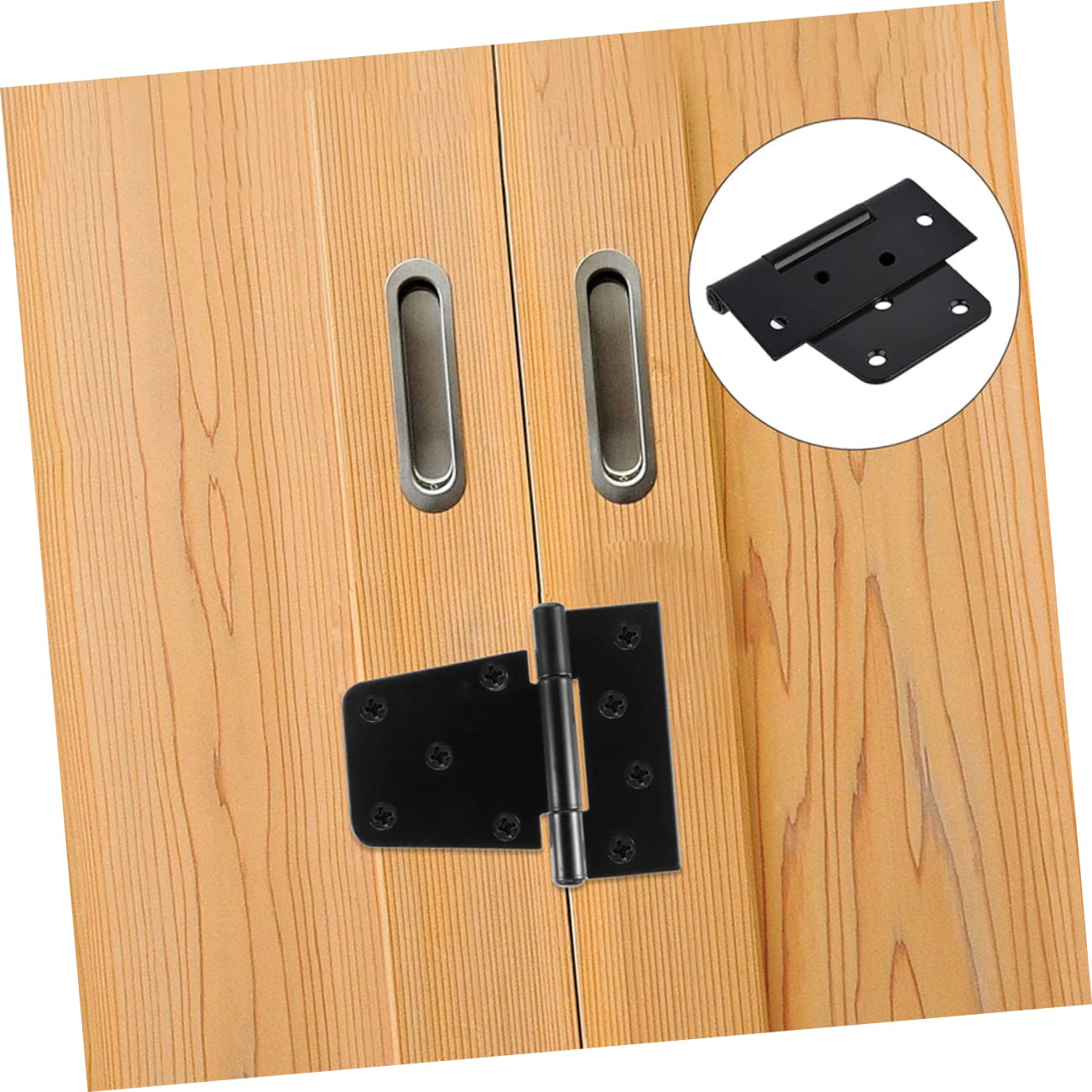 Operitacx Cerniere per Porte Pesanti in Acciaio Nero 4pezzi Cerniere Stabili e Resistenti per Camere da Letto e Residenze