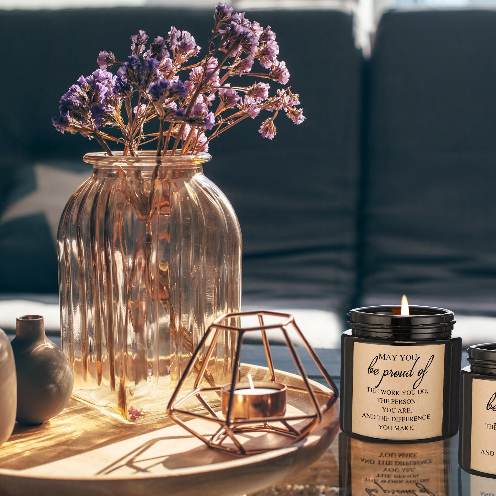 Świece sojowe, 10 szt. słoików, 99 ml, 'May You Be Proud of The Difference You Make Candle', podziękowanie, prezenty dla pracowników, jako prezent dla współpracownika, pielęgniarki, nauczycieli, na