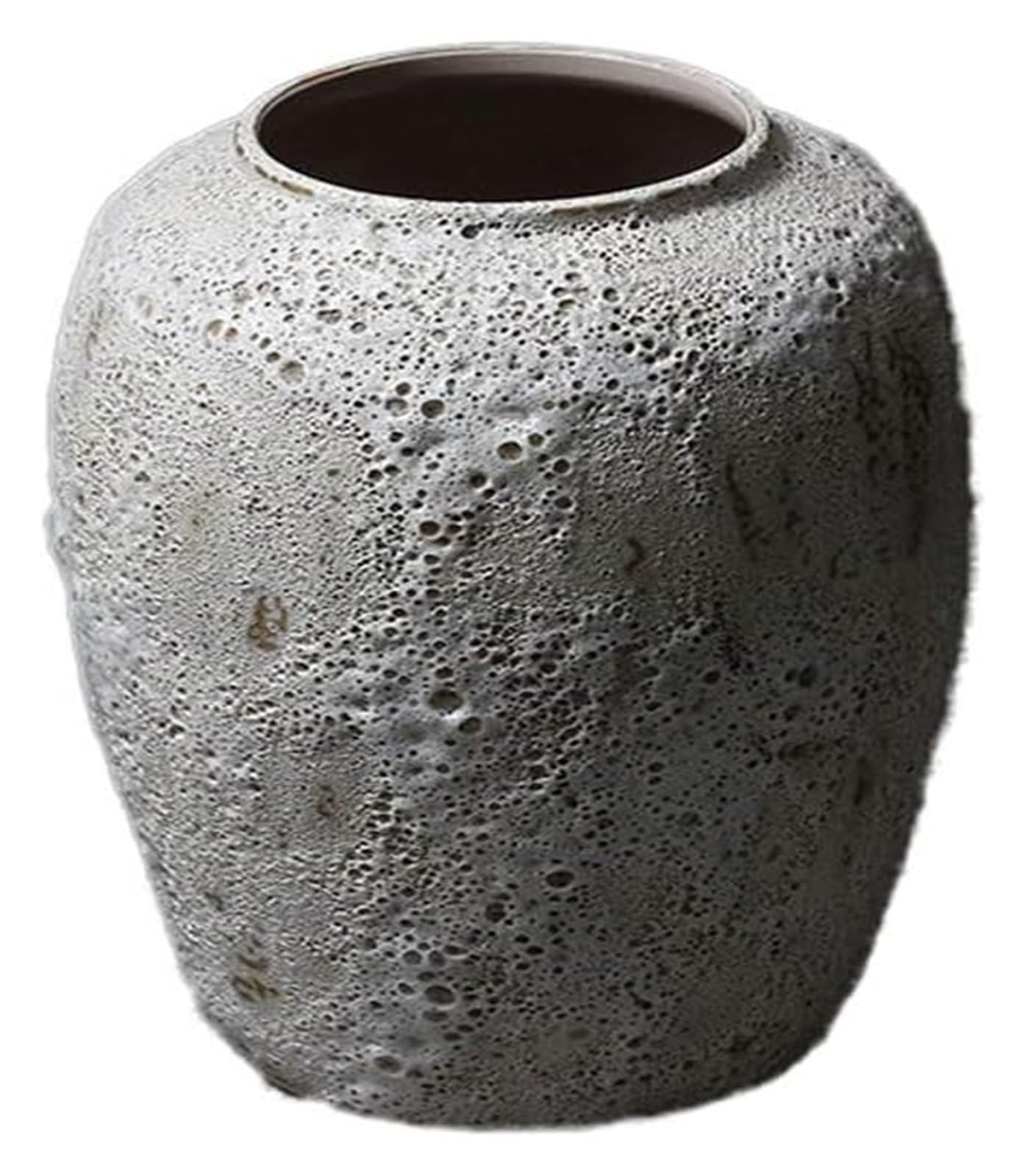 Vase de table en pierre haut de gamme, céramique rétro artisanale taille S