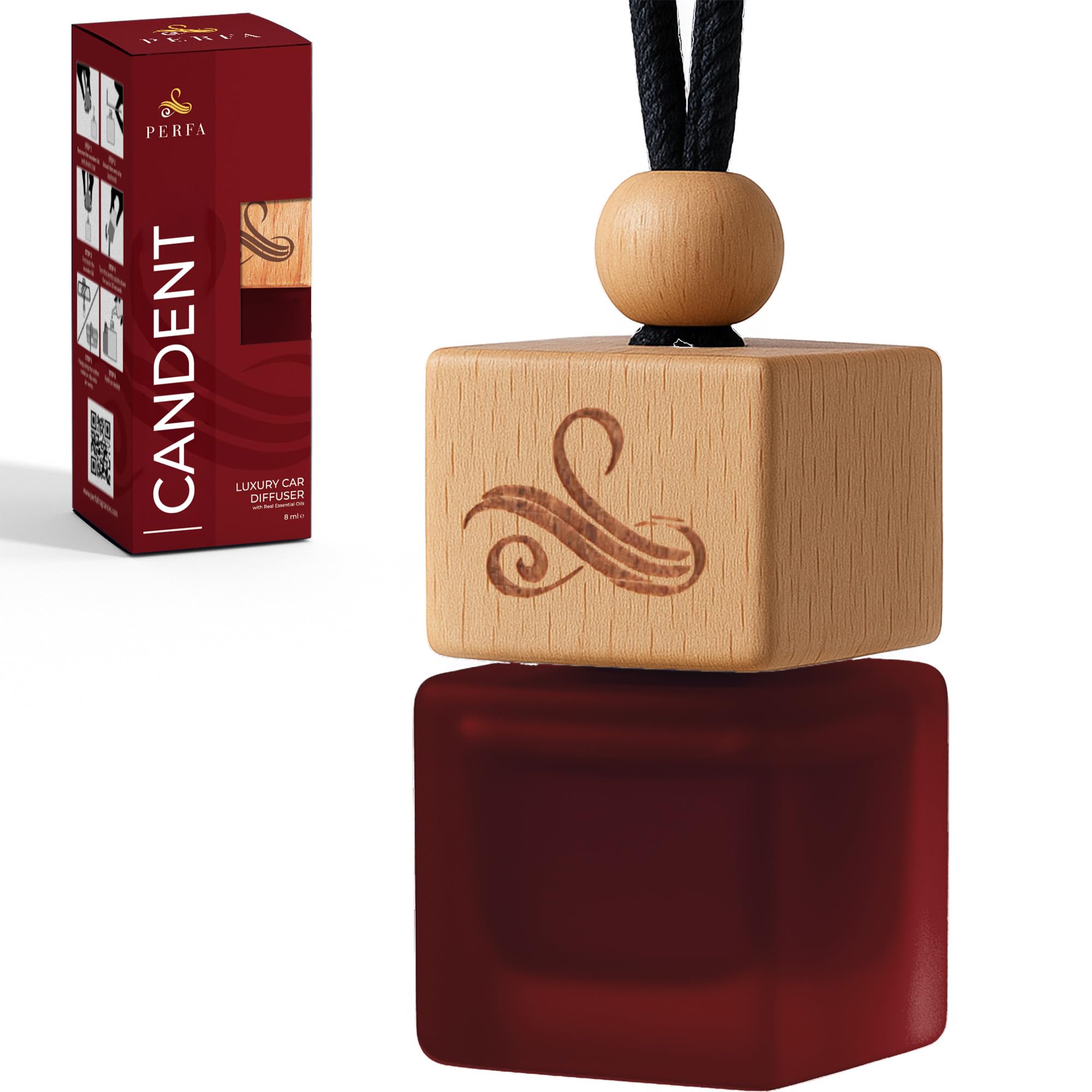 Carat Car Air Freshener for Women | | Perfume Style Freshener with Vent Clip | Strong Autotmotive Freshener with Odour Eliminating Technology | Long Lasting Car Air Freshener by Perfa