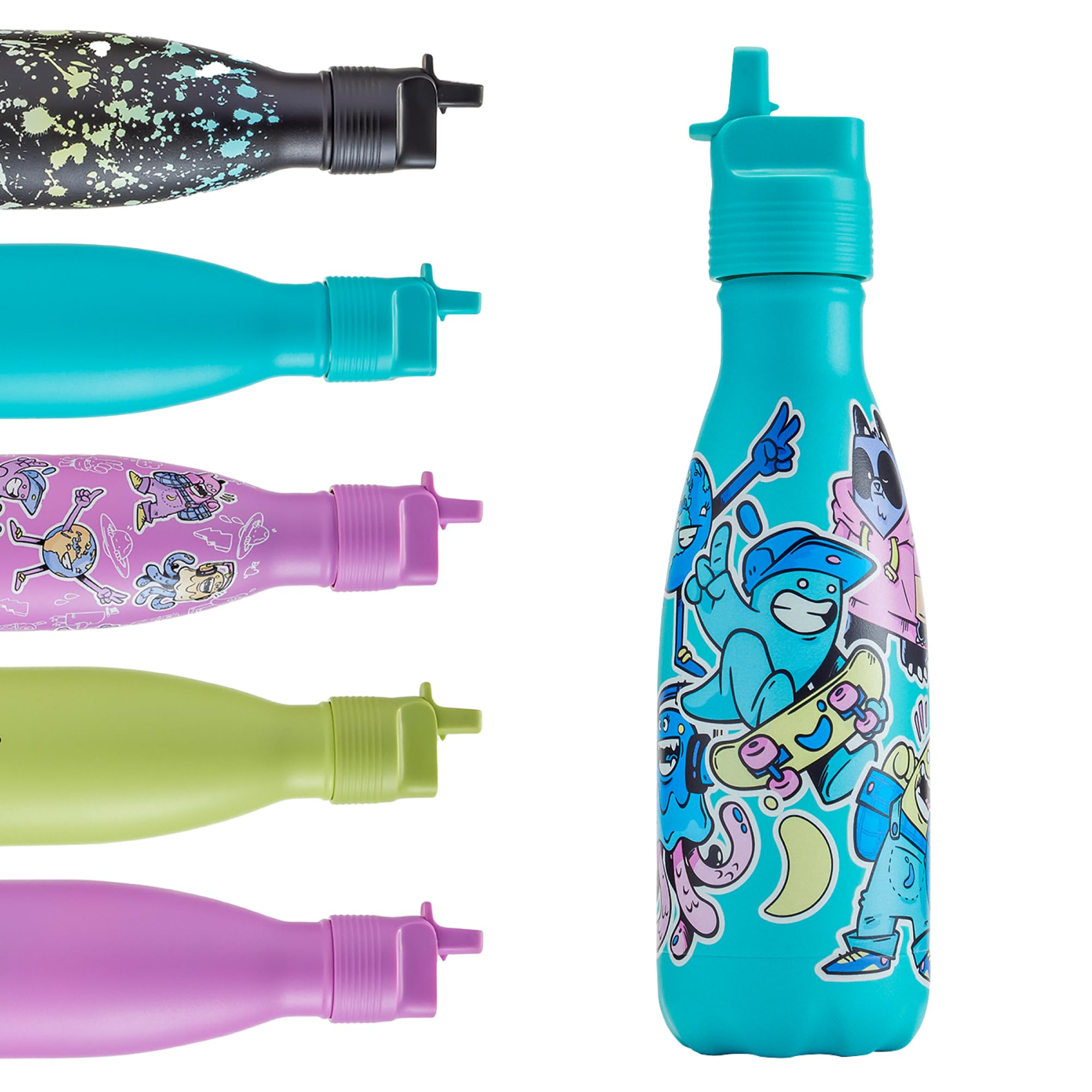 Chilly's Original Gourde - Bouteille Isotherme En Acier Inoxydable, Réutilisable Pour Boissons Chaudes & Froides - Étanche, Sans Condensation - Midnight Haze, 260ml